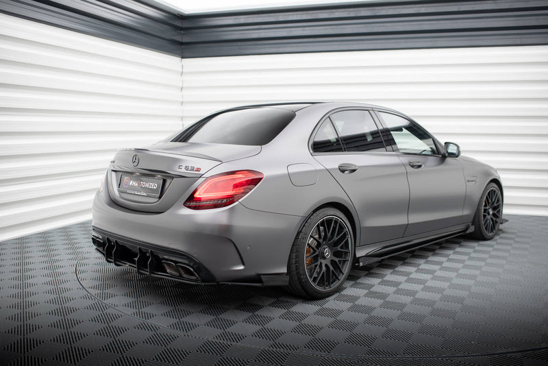 Maxton Design Street Pro Heck Diffusor Seite + Flaps Mercedes-AMG C63 Sedan / Estate W205 Facelift