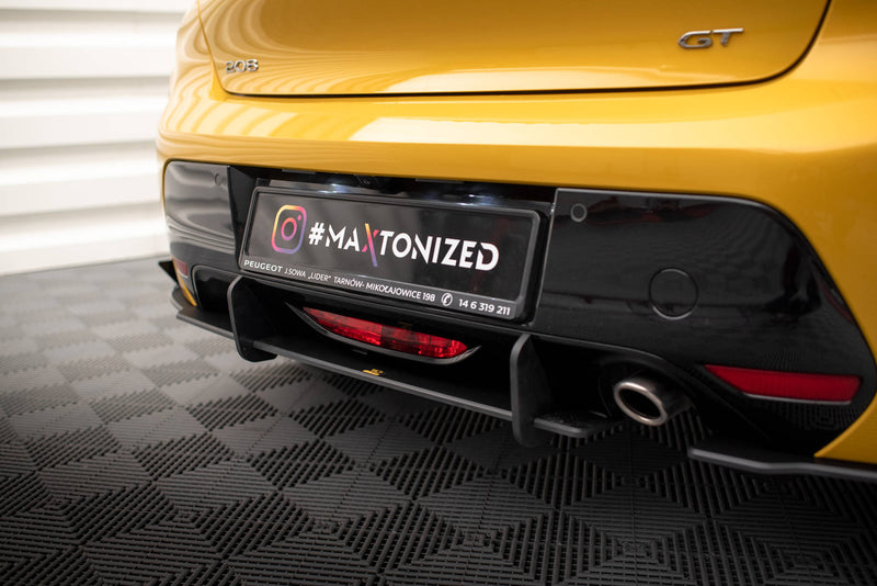 Maxton Design Street Pro Heck Diffusor Seite + Flaps Peugeot 208 GT Mk2