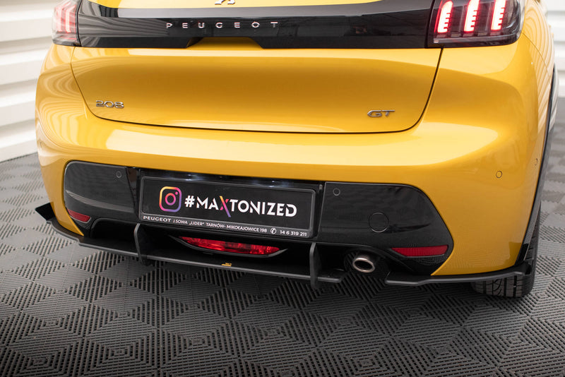 Maxton Design Street Pro Heck Diffusor Seite + Flaps Peugeot 208 GT Mk2