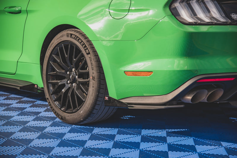 Maxton Design Street Pro Heck Diffusor Seite V.1 + Flaps Ford Mustang GT Mk6 Facelift