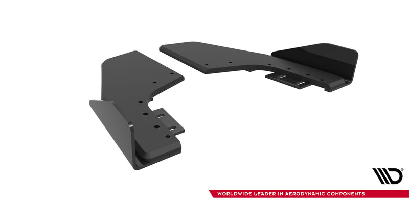 Maxton Design Street Pro Rear Diffuser Sides V.2 + Flaps V.2 Volkswagen Golf R Hatchback Mk8 / Mk8 Facelift