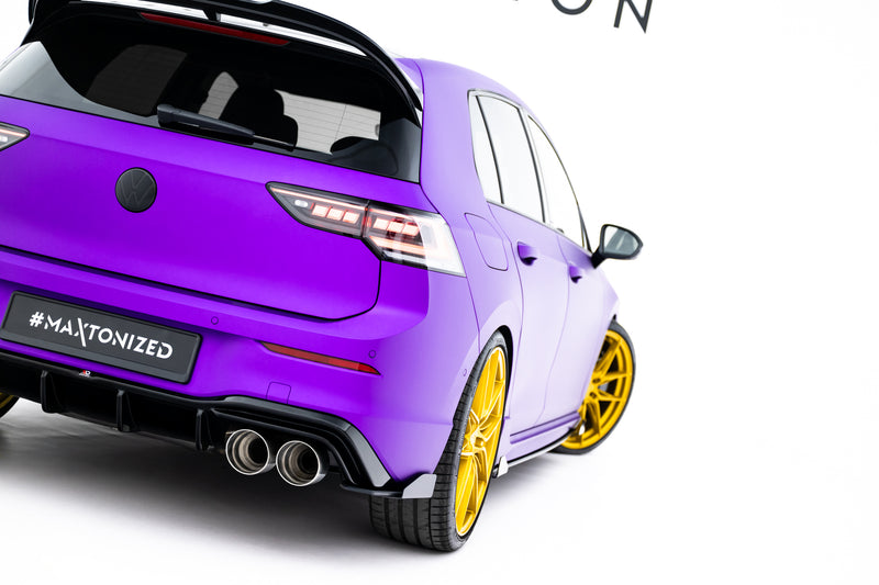 Maxton Design Street Pro Rear Diffuser Sides V.2 + Flaps V.2 Volkswagen Golf R Hatchback Mk8 / Mk8 Facelift