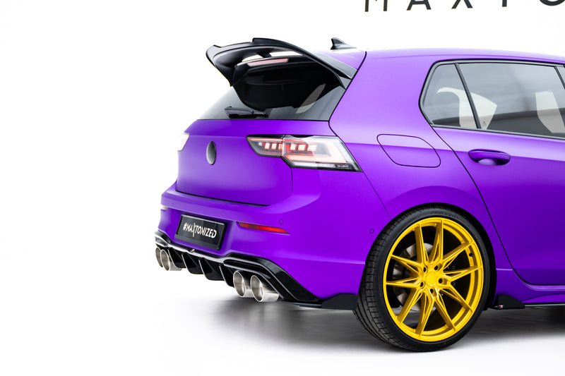 Maxton Design Street Pro Rear Diffuser Side V.2 + Flaps V.2 Volkswagen Golf R Mk8 / Mk8 Facelift