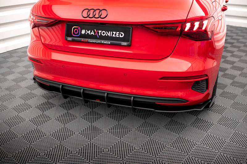 Maxton Design Racing Durability Rear Diffuser + Flaps Audi A3 Sportback 8Y