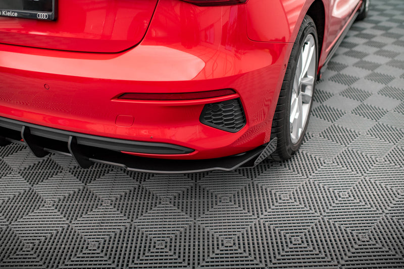 Maxton Design Racing Durability Rear Diffuser + Flaps Audi A3 Sportback 8Y