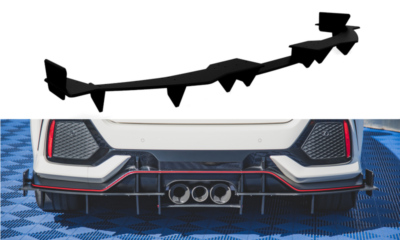 Maxton Design Rennen Haltbarkeit Heckansatz Honda Civic Type-R Mk10 / Mk10 Facelift