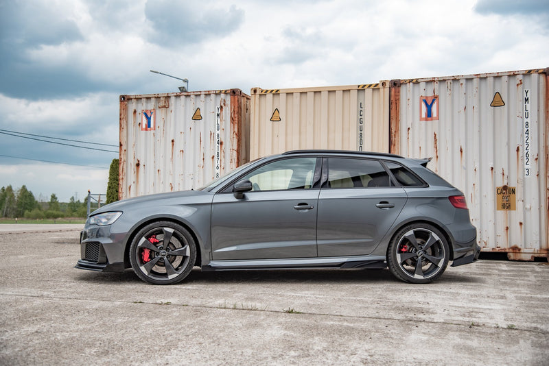 Maxton Design Street Pro Seitenschweller Diffusor + Flaps Audi RS3 8V Sportback