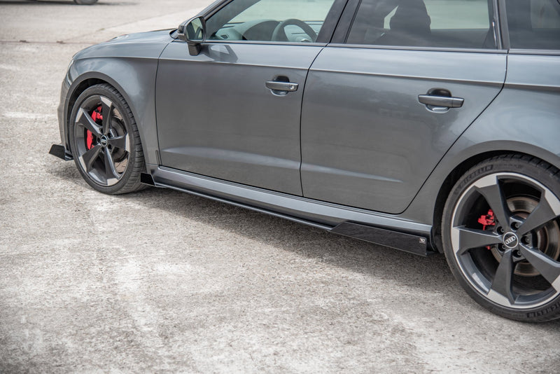 Maxton Design Street Pro Seitenschweller Diffusor + Flaps Audi RS3 8V Sportback