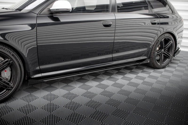 Maxton Design Street Pro Seitenschweller Diffusor + Flaps Audi RS6 Avant C6