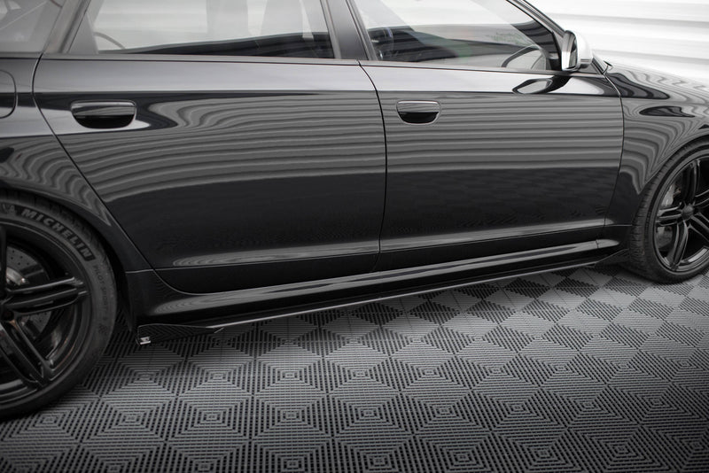 Maxton Design Street Pro Seitenschweller Diffusor + Flaps Audi RS6 Avant C6