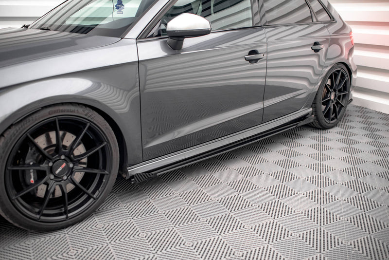 Maxton Design Street Pro Seitenschweller Diffusor + Flaps Audi S3 / A3 S-Line Sportback 8V Facelift