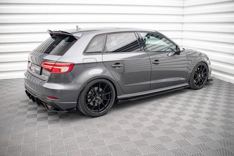 Maxton Design Street Pro Seitenschweller Diffusor + Flaps Audi S3 / A3 S-Line Sportback 8V Facelift