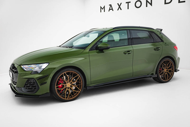 Maxton Design Street Pro Seitenschweller Diffusor + Flaps Audi S3 Sportback / A3 S-line Sportback 8Y Facelift