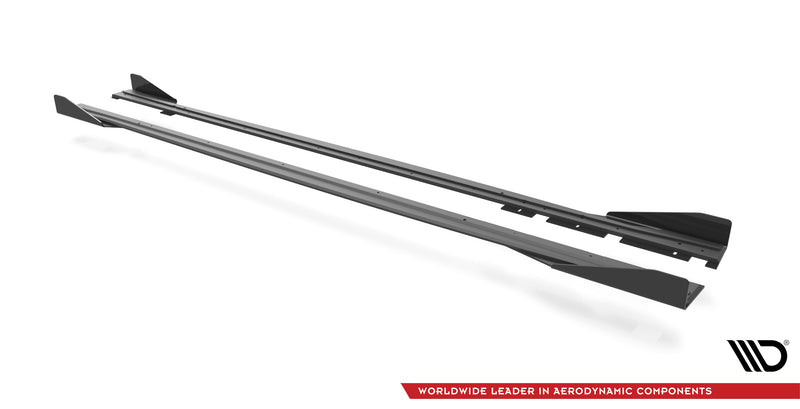 Maxton Design Street Pro Side Skirt Diffuser + Flaps BMW M2 F87