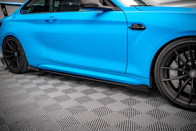 Maxton Design Street Pro Side Skirt Diffuser + Flaps BMW M2 F87