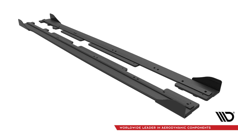 Maxton Design Street Pro Side Skirt Diffuser + Flaps Ford Fiesta ST / ST-Line Mk8