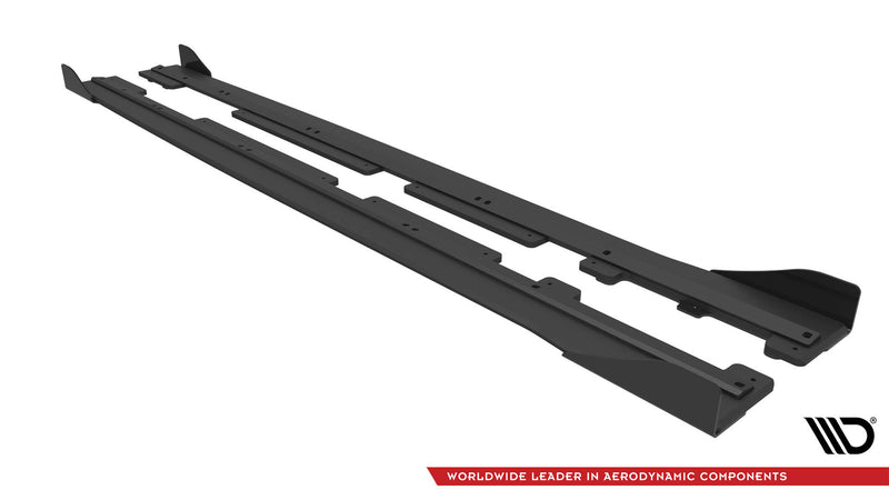 Maxton Design Street Pro Side Skirt Diffuser + Flaps Ford Fiesta ST / ST-Line Mk8