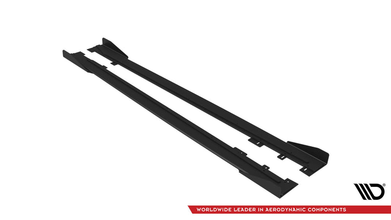 Maxton Design Street Pro Side Skirt Diffuser + Flaps Ford Mustang GT Mk6