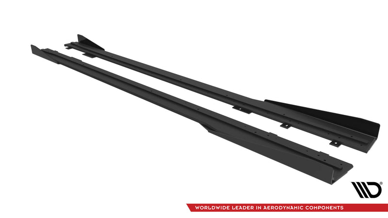 Maxton Design Street Pro Side Skirt Diffuser + Flaps Ford Mustang GT Mk7