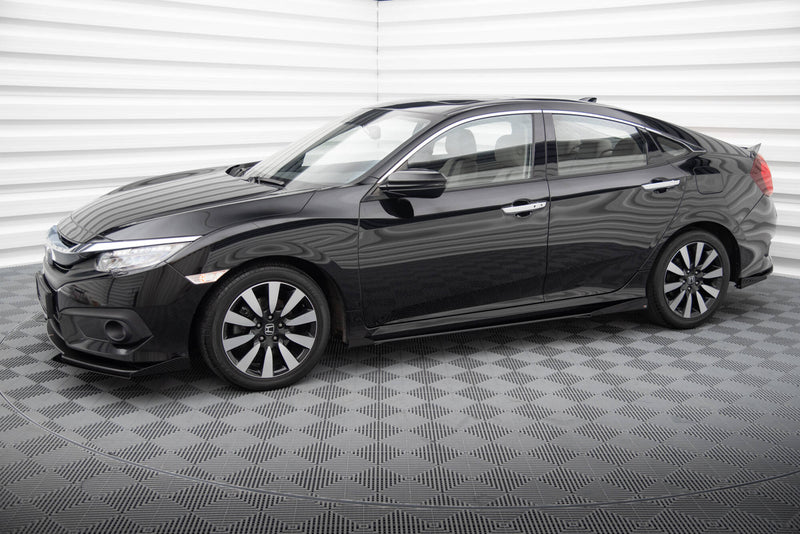 Maxton Design Street Pro Side Skirt Diffuser + Flaps Honda Civic Mk10