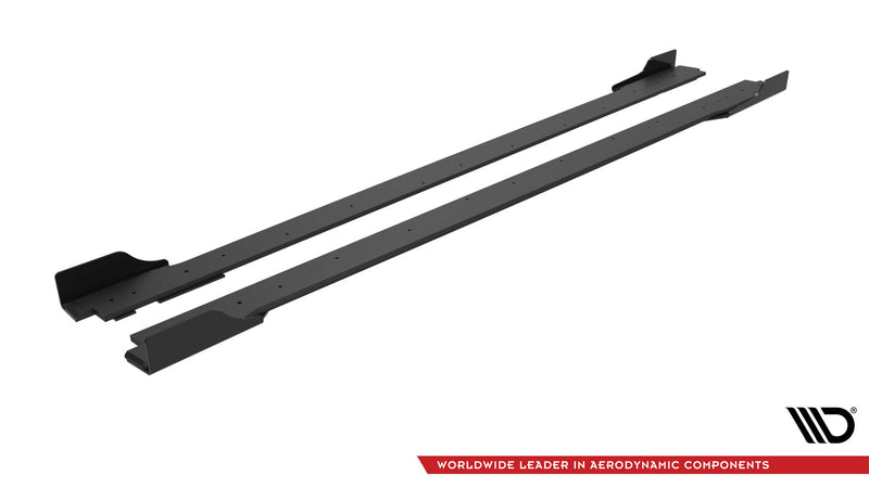 Maxton Design Street Pro Side Skirts Diffuser + Flaps Hyundai Veloster N Mk2