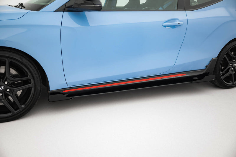 Maxton Design Street Pro Side Skirts Diffuser + Flaps Hyundai Veloster N Mk2
