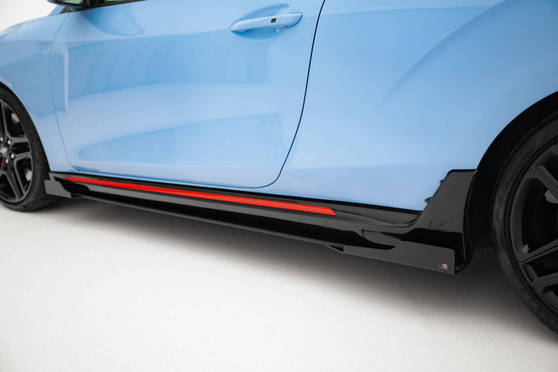 Maxton Design Street Pro Side Skirts Diffuser + Flaps Hyundai Veloster N Mk2