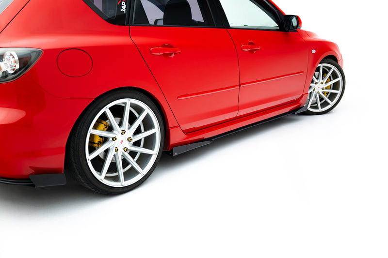 Maxton Design Street Pro Side Skirt Diffuser + Flaps Mazda 3 MPS Mk1