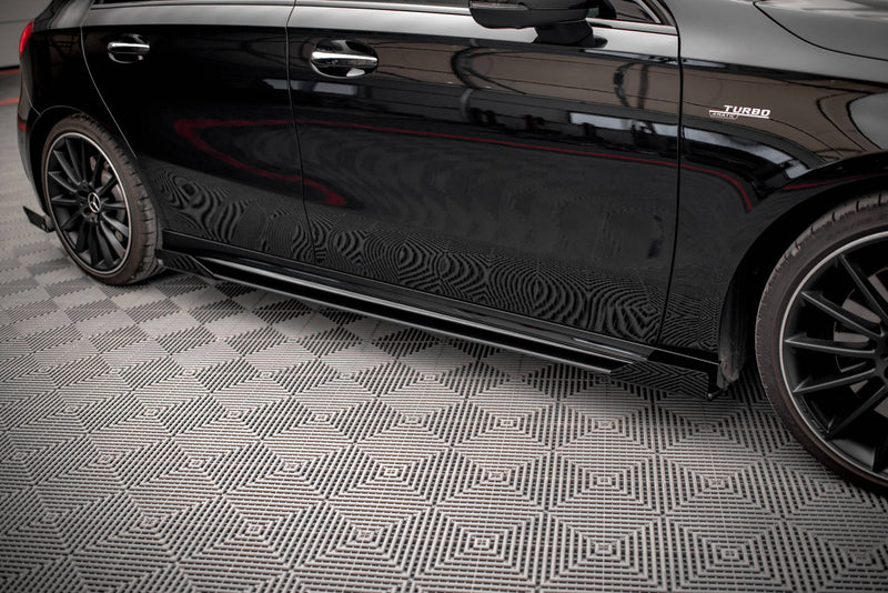 Maxton Design Street Pro Seitenschweller Diffusor + Flaps Mercedes A35 AMG / AMG-Line Aero Pack W177