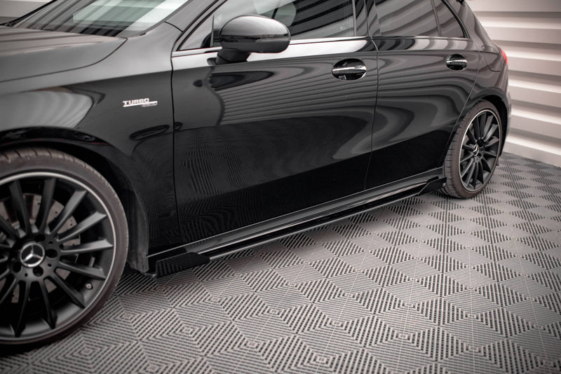 Maxton Design Street Pro Seitenschweller Diffusor + Flaps Mercedes A35 AMG / AMG-Line Aero Pack W177