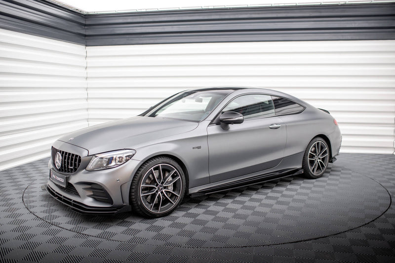 Maxton Design Street Pro Seitenschweller Diffusor + Flaps Mercedes-AMG C43 Coupe / Cabrio C205  Facelift / A205 Facelift
