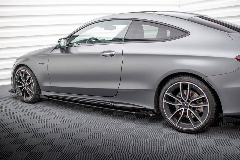 Maxton Design Street Pro Seitenschweller Diffusor + Flaps Mercedes-AMG C43 Coupe / Cabrio C205  Facelift / A205 Facelift