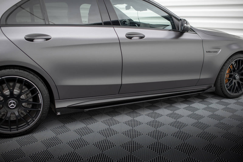 Maxton Design Street Pro Seitenschweller Diffusor + Flaps Mercedes-AMG C63 Sedan / Estate W205 Facelift