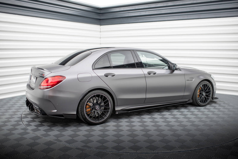 Maxton Design Street Pro Seitenschweller Diffusor + Flaps Mercedes-AMG C63 Sedan / Estate W205 Facelift
