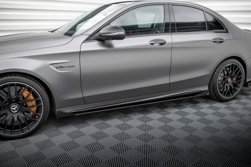 Maxton Design Street Pro Seitenschweller Diffusor + Flaps Mercedes-AMG C63 Sedan / Estate W205 Facelift