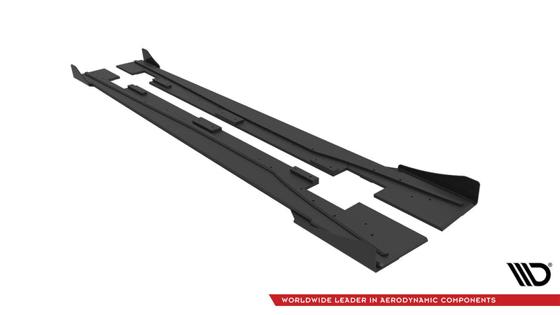 Maxton Design Street Pro Side Skirts Diffuser + Flaps Mercedes-Benz A 45 AMG W176 Facelift