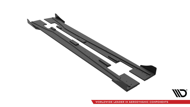 Maxton Design Street Pro Side Skirts Diffuser + Flaps Mercedes-Benz A 45 AMG W176 Facelift