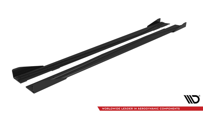 Maxton Design Street Pro Side Skirts Diffuser + Flaps Mercedes-Benz A AMG-Line W176 Facelift