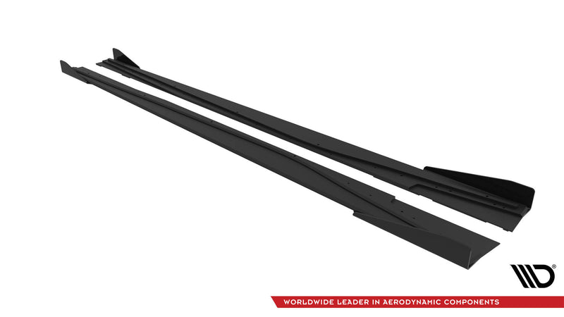 Maxton Design Street Pro Side Skirts Diffuser + Flaps Mercedes-Benz A AMG-Line W176 Facelift