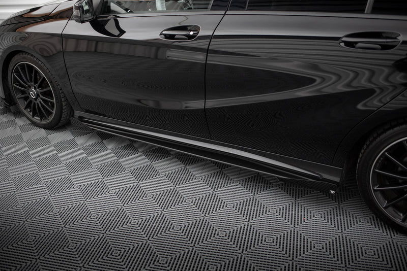Maxton Design Street Pro Side Skirts Diffuser + Flaps Mercedes-Benz A AMG-Line W176 Facelift