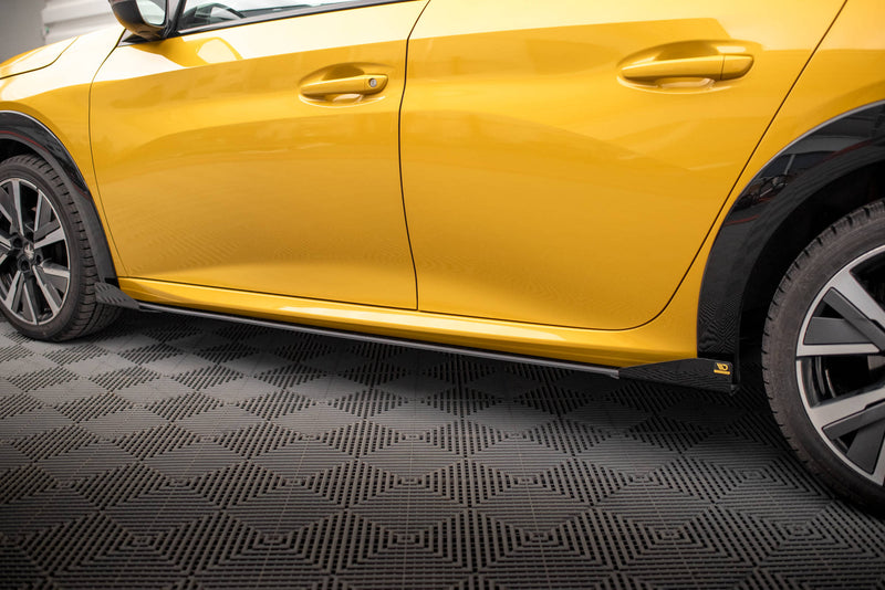 Maxton Design Street Pro Side Skirts Diffuser + Flaps Peugeot 208 GT Mk2