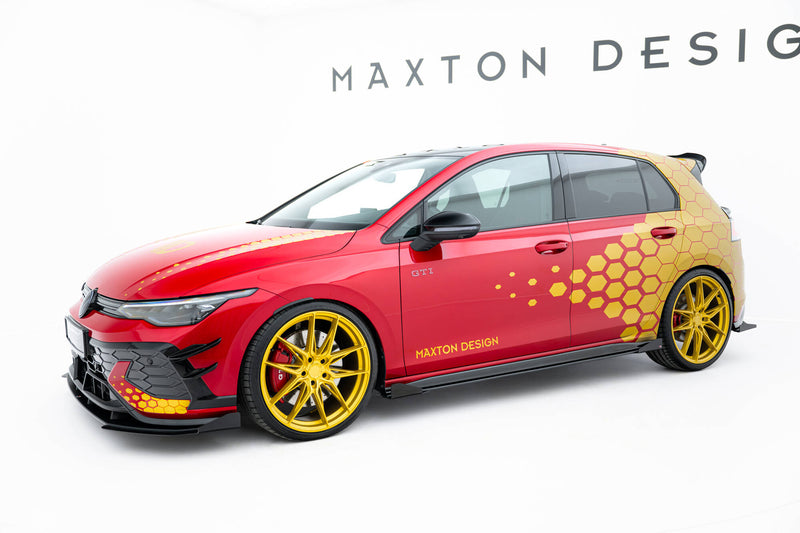 Maxton Design Street Pro Seitenschweller Diffusor + Flaps Volkswagen Golf GTI Clubsport Mk8 Facelift