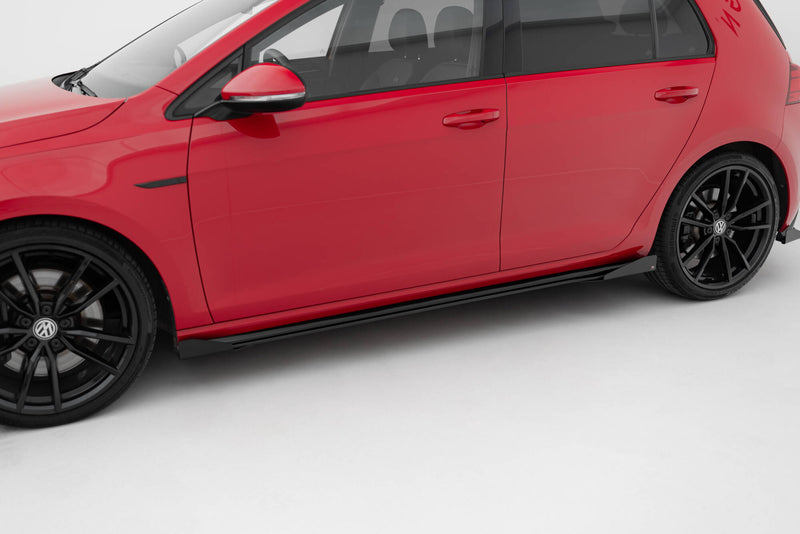 Maxton Design Street Pro Seitenschweller Diffusor + Flaps Volkswagen Golf R / R-Line Mk7 Facelift