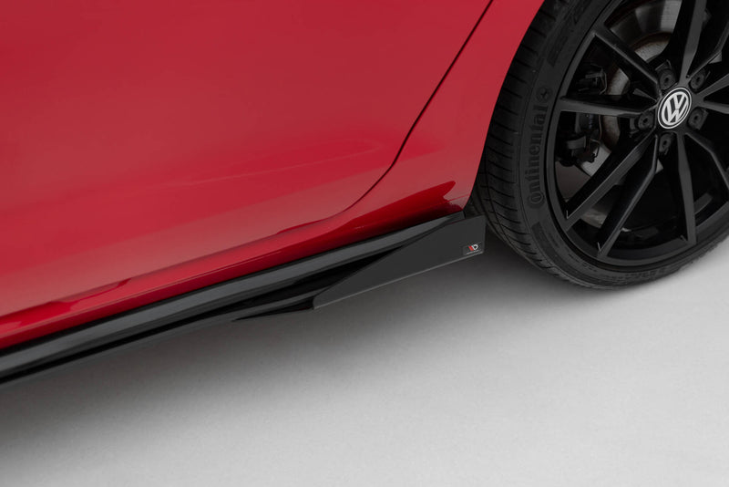 Maxton Design Street Pro Seitenschweller Diffusor + Flaps Volkswagen Golf R / R-Line Mk7 Facelift