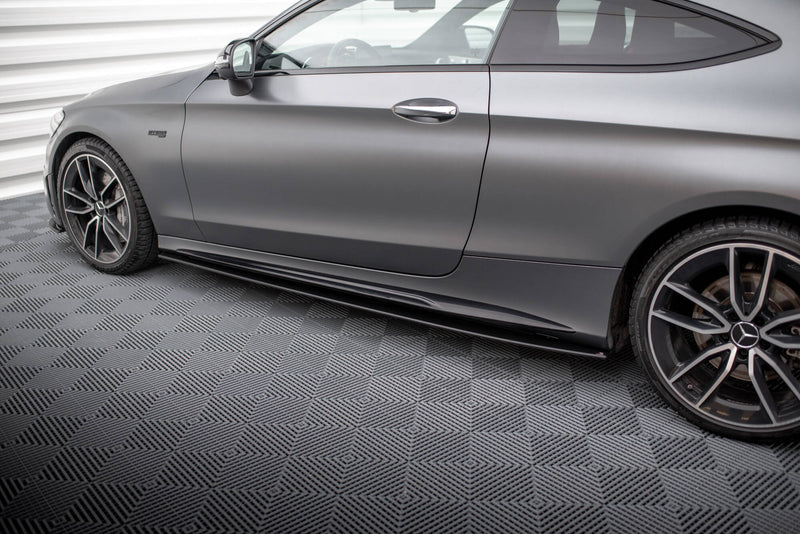 Maxton Design Street Pro Seitenschweller Diffusor Mercedes-AMG C43 Coupe / Cabrio C205  Facelift / A205 Facelift