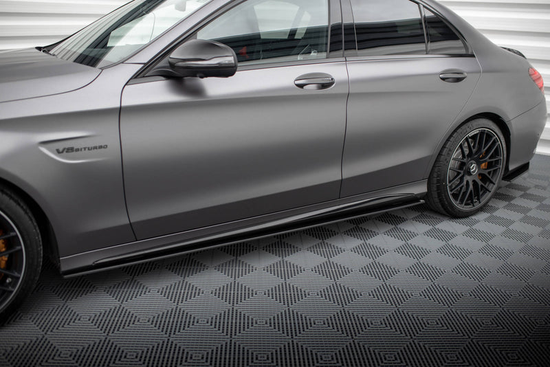 Maxton Design Street Pro Seitenschweller Diffusor Mercedes-AMG C63 Sedan / Estate W205 Facelift