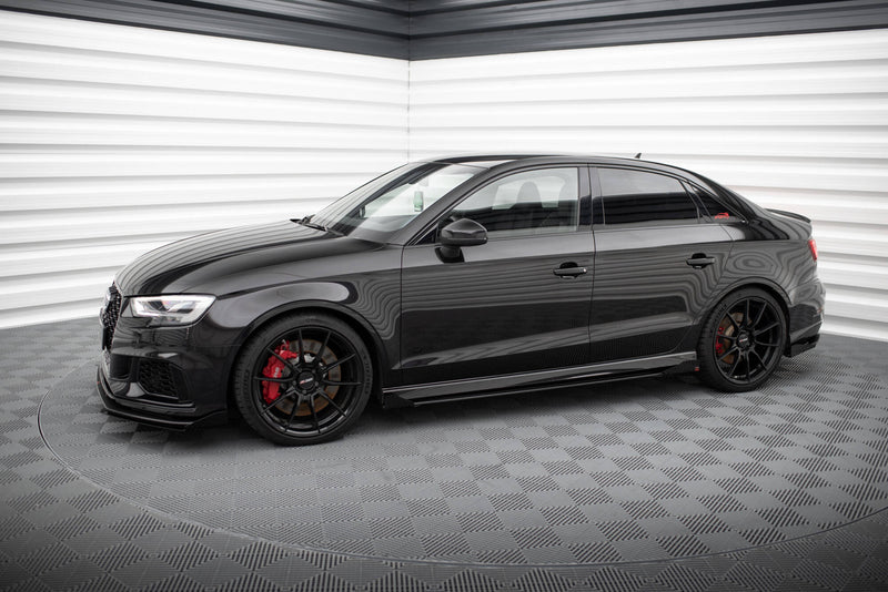 Maxton Design Street Pro Seitenschweller Diffusor V.1 + Flaps Audi RS3 Sedan 8V Facelift