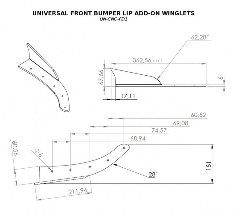 Maxton Design UNIVERSAL FRONTANSATZ WINGLETS